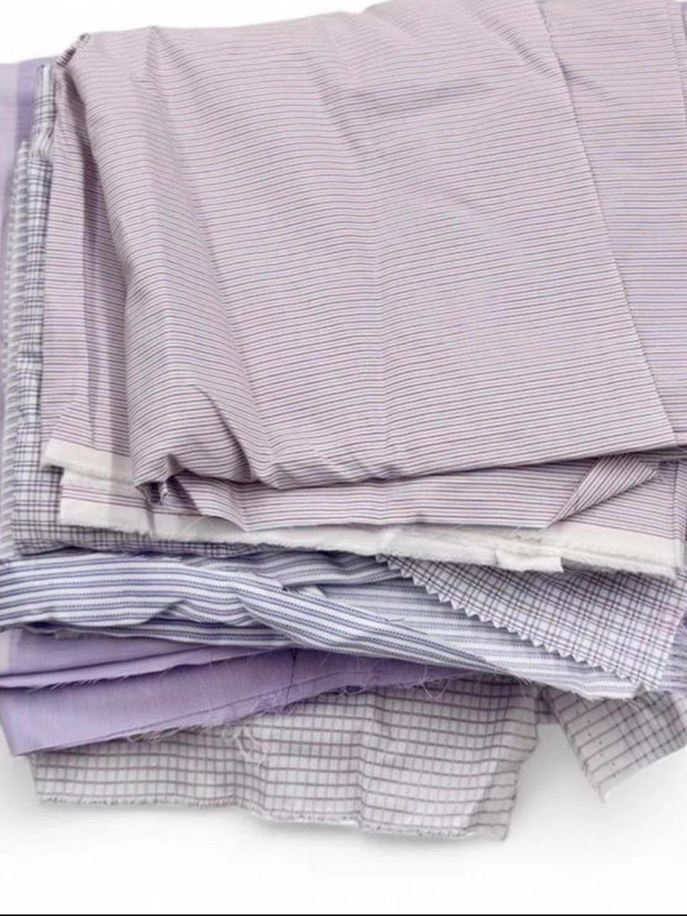 6pc bundle of Lavender & Light Purple Dress Shirt Fabrics 100% cotton